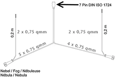 Cablu conectare ASPÖCK, 7.5 m, 7/5 pini - imagine 2
