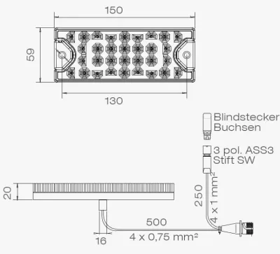 Lampă spate LED ASPÖCK Miniled II - imagine 2