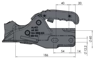 Cupla AL-KO AK 351-351 ZA, 3500 KG - imagine 2