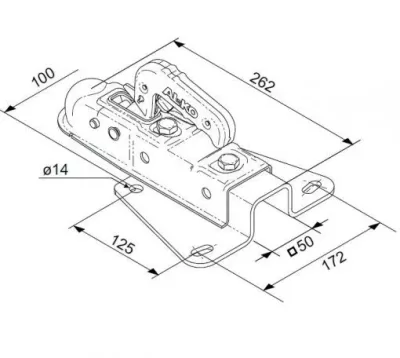 Cupla AL-KO AK 7-A 75 V, 750 KG - imagine 2