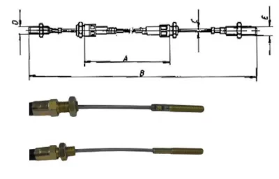 Cablu frana AL-KO HL 1177SL 1477 mm - imagine 2