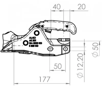 Cupla AL-KO AK 301, 3000 KG - imagine 3