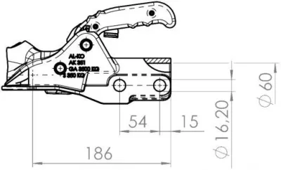 Cupla AL-KO AK 351, 3500 kg - imagine 3