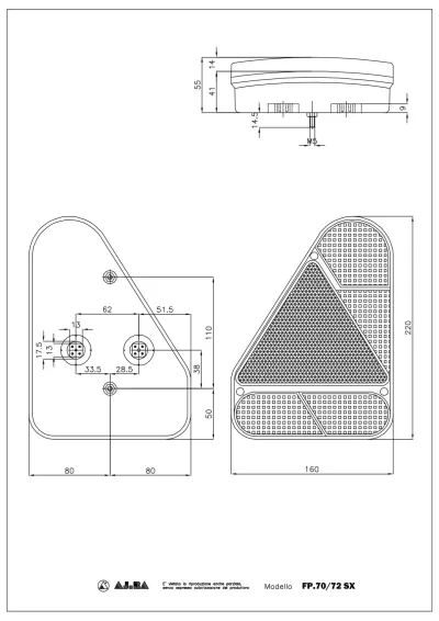 Lampa spate stanga AJ.BA FP.70 - imagine 3