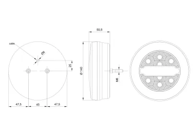 Lampa FRISTOM FT-113 LED stanga/dreapta - imagine 6