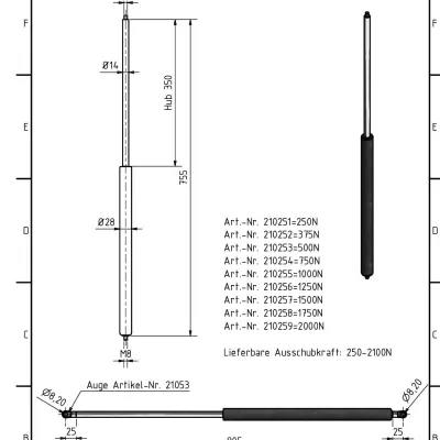 Amortizor Knott/Al-ko 14/28, 1000 N