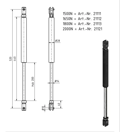 Amortizor Al-ko/Knott 14/28, 1500 N