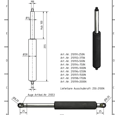 Amortizor Knott/Al-ko 14/28