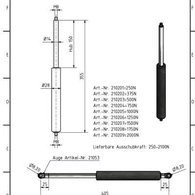 Amortizor Al-ko/Knott 14/28, 1750 N