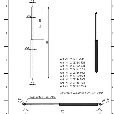 Amortizor Al-ko/Knott 14/28, 1750 N