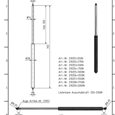 Amortizor Al-ko/Knott 14/28, 250 N