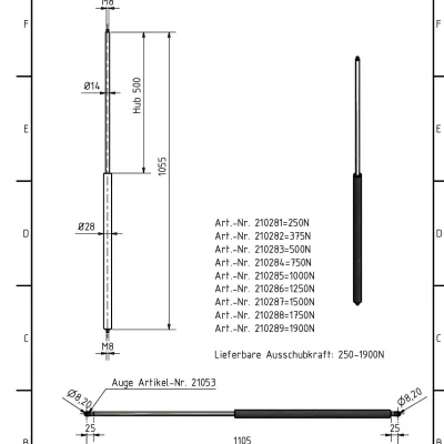 Amortizor Al-ko/Knott 14/28, 250 N