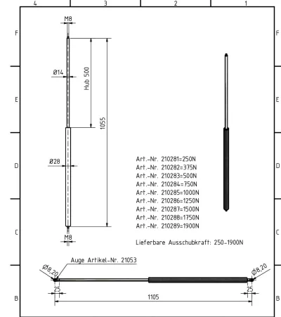 Amortizor Al-ko/Knott 14/28, 250 N