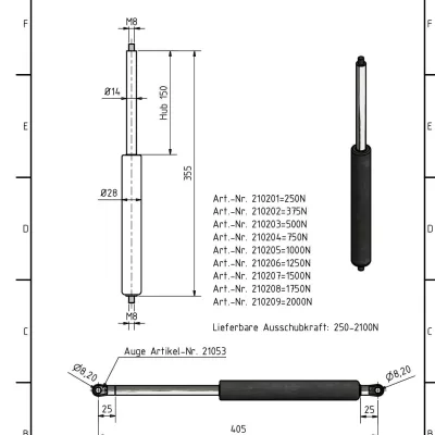 Amortizor Al-ko/Knott 14/28, 375 N