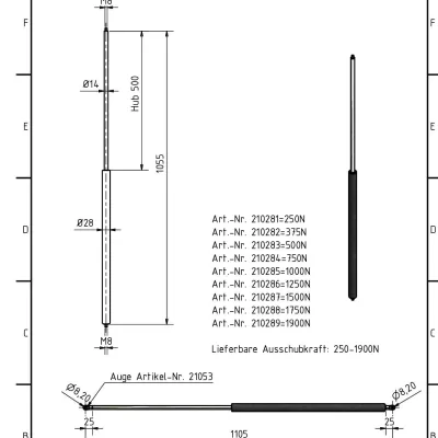 Amortizor Al-ko/Knott 14/28, 375 N