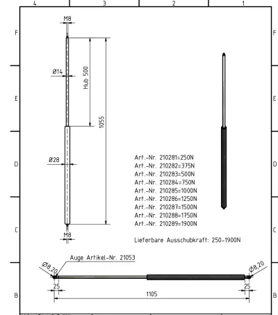 Amortizor Al-ko/Knott 14/28, 375 N