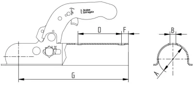 Cupla KNOTT K14-A, 1400 kg, Ø 50 mm - imagine 2