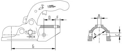 Cupla KNOTT K27-A, 2700 kg, Ø 50 mm - imagine 2