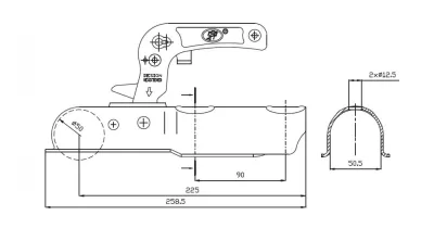 Cupla SPP ZSK-750C, 750 kg, Ø 50,5 mm - imagine 2