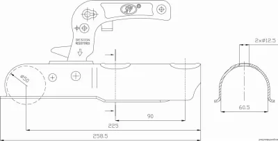 Cupla SPP ZSK-750D, 750 kg, Ø 60,5 mm - imagine 2