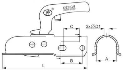 Cupla SPP ZSK-2000C, -2000 kg, Ø 50,5 mm - imagine 2