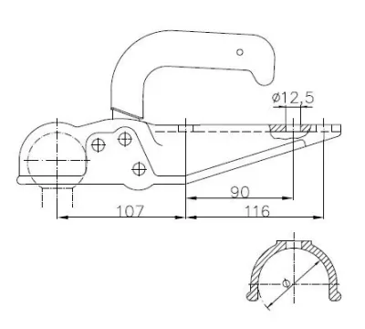 Cupla WINTERHOFF WW 20-F1, -2000 kg, Ø 60 mm - imagine 2