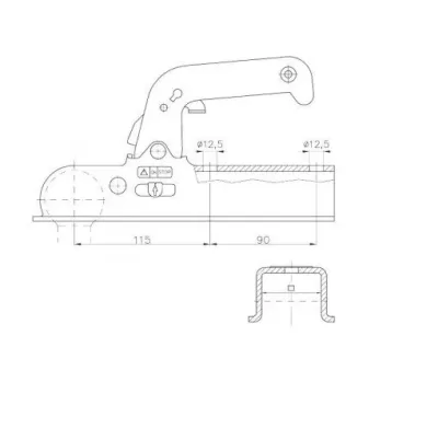 Cupla Al-ko Knott  WW 150-VF,1500 kg, Ø 60 mm - imagine 2