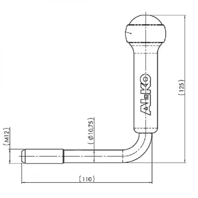 Comutator blocare AL-KO, M12, 110 mm - imagine 2