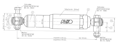 Amortizor axa AL-KO octogon, albastru, 1350 kg - imagine 2