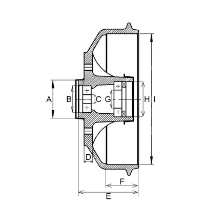 Tambur franaWAP Ø 230 x 50 mm